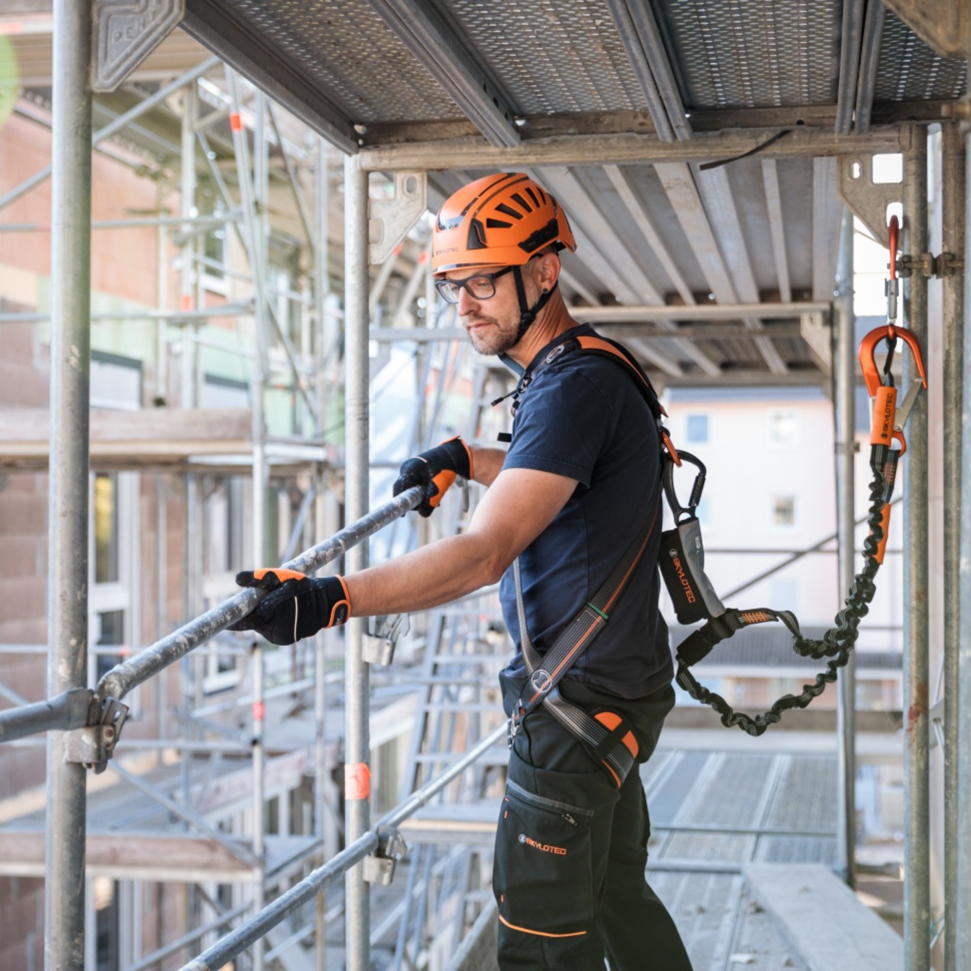 Skylotec SkySafe Pro Flex Y Twin Leg Lanyard with Steel Rebar Hooks from GME Supply